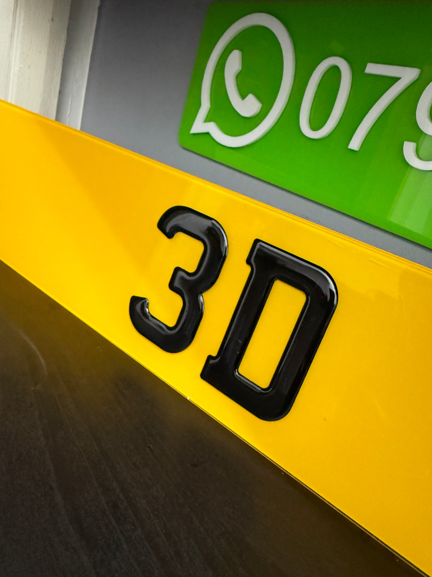 Pair of 3D Gel Number Plates Premium