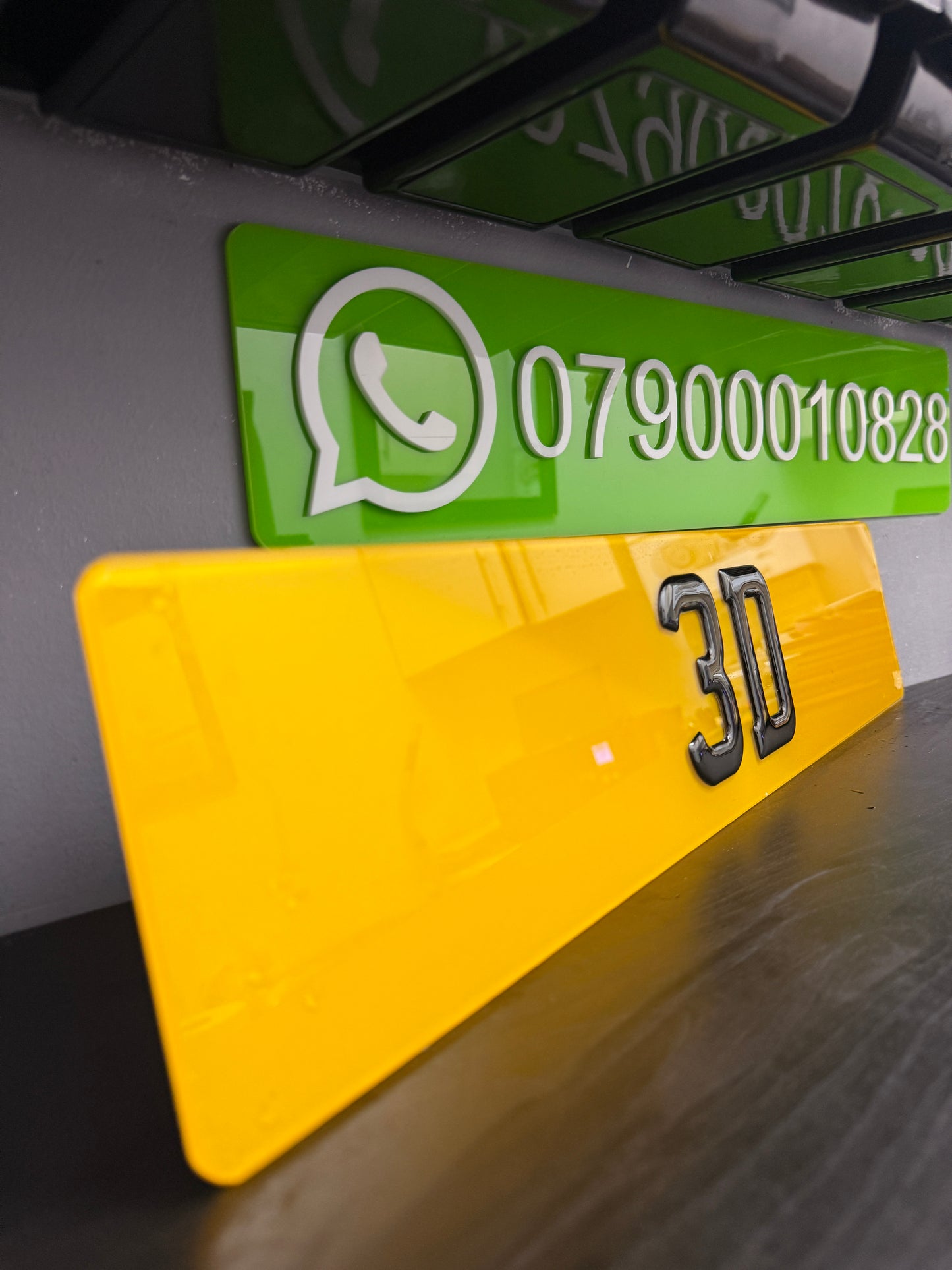 Pair of 3D Gel Number Plates Premium