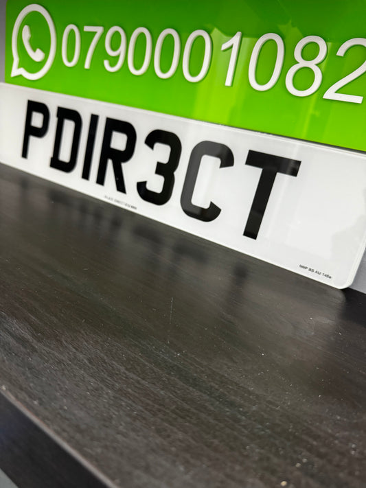 2D number plate